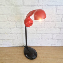 Load image into Gallery viewer, Desk Lighting, Desk Lamp, Office Lighting, Desk Decor, Retro Lighting, Home Office Lamp, Quirky Decor Gift, Geek Gift, Black Red Lamp