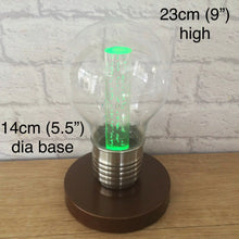 Load image into Gallery viewer, Quirky Light, Quirky Lamp, Funky Light, Quirky Gift, Light Bulb, Quirky Home Decor, Unique Lamp, Colour Change Lamp, Upcycled Lighting