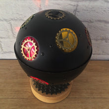 Load image into Gallery viewer, Steampunk Home Decor, Steampunk Lamp, Steampunk Gift, Home Gift, Quirky Home Decor, Quirky Lamp, Coloured Lights, Unique Lamp, Cogs & Gears