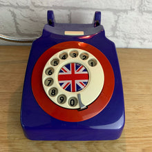 Load image into Gallery viewer, Union Jack, Union Jack Gifts, Retro Lamp, Union Jack Decor, Quirky Lamp, Patriotic Gift, Retro Decor, Telephone Lamp, British Jubilee Gift