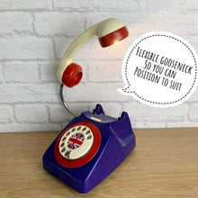 Load image into Gallery viewer, Union Jack, Union Jack Gifts, Retro Lamp, Union Jack Decor, Quirky Lamp, Patriotic Gift, Retro Decor, Telephone Lamp, British Jubilee Gift