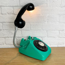 Load image into Gallery viewer, Green Lamp, Green Desk Lamp, Green Gift, Quirky Home Decor, Retro Lamp, Office Lighting, Quirky Gift, Green Bedside Lamp, Telephone Lamp