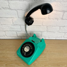 Load image into Gallery viewer, Green Lamp, Green Desk Lamp, Green Gift, Quirky Home Decor, Retro Lamp, Office Lighting, Quirky Gift, Green Bedside Lamp, Telephone Lamp