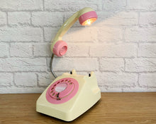 Load image into Gallery viewer, Pink Desk Lamp, Pink Lamp, Pink Office Decor, Pink Bedside Lamp, Home Office Decor, Quirky Gifts, Retro Lamp, Working From Home, Girly Gift