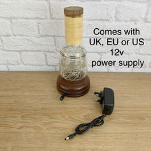 Load image into Gallery viewer, Vintage Bar Decor, Home Bar Light, Nostalgic Decor, Vintage Bar Gift, Vintage Bar Lamp, Retro Decor, Quirky Decor, Retro Gift, Whisky Bottle