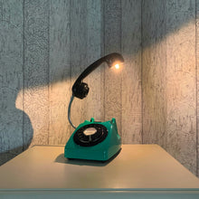 Load image into Gallery viewer, Green Lamp, Green Desk Lamp, Green Gift, Quirky Home Decor, Retro Lamp, Office Lighting, Quirky Gift, Green Bedside Lamp, Telephone Lamp