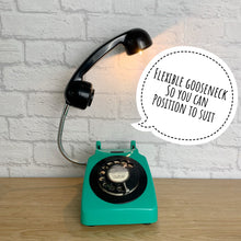 Load image into Gallery viewer, Green Lamp, Green Desk Lamp, Green Gift, Quirky Home Decor, Retro Lamp, Office Lighting, Quirky Gift, Green Bedside Lamp, Telephone Lamp