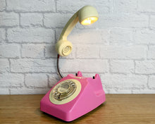 Load image into Gallery viewer, Pink Lamp, Pink Desk Lamp, Pink Office Decor, Pink Bedside Lamp, Home Office Decor, Quirky Gifts, Retro Lamp, Working From Home, Girly Gift