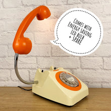 Load image into Gallery viewer, Desk Light, Desk Lamp, Vintage Desk Light, Retro Light, Quirky Fun Gifts, Mum & Dad Gifts, Retro Decor, Retro Home Office, Retro Orange Lamp