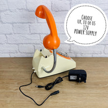 Load image into Gallery viewer, Desk Light, Desk Lamp, Vintage Desk Light, Retro Light, Quirky Fun Gifts, Mum & Dad Gifts, Retro Decor, Retro Home Office, Retro Orange Lamp