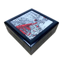 Load image into Gallery viewer, French Jewellery Box, Black Jewellery Box, Paris Decor, French Gift, Unique Jewellery Box, Christmas Gift For Her, Trinket Box, Paris Cafe