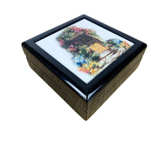 Load image into Gallery viewer, Pretty Jewellery Box, Black Jewellery Box, Cottagecore Decor, Unique Jewellery Box, Christmas Gift For Her, Pretty Trinket Box, Pretty Gift