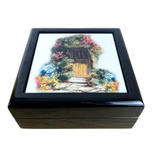 Load image into Gallery viewer, Pretty Jewellery Box, Black Jewellery Box, Cottagecore Decor, Unique Jewellery Box, Christmas Gift For Her, Pretty Trinket Box, Pretty Gift