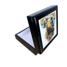 Load image into Gallery viewer, Pretty Jewellery Box, Black Jewellery Box, Cottagecore Decor, Unique Jewellery Box, Christmas Gift For Her, Pretty Trinket Box, Pretty Gift