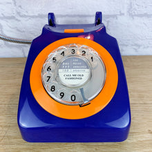 Load image into Gallery viewer, Orange Blue Lamp, Orange Desk Lamp, Blue Lamp, Orange Retro, Quirky Fun Gift, Gifts For Couple, Retro Lamp, Telephone Lamp, Funky Lighting
