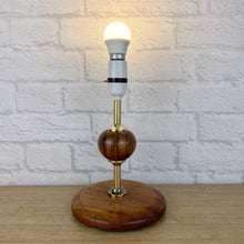 Load image into Gallery viewer, Mid Century Modern Lamp, Mid Century Modern Decor, Small Teak Wood Table Lamp, Mid Century Modern Light, Vintage Lamp, Vintage Decor, MCM.
