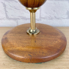 Load image into Gallery viewer, Mid Century Modern Lamp, Mid Century Modern Decor, Small Teak Wood Table Lamp, Mid Century Modern Light, Vintage Lamp, Vintage Decor, MCM.