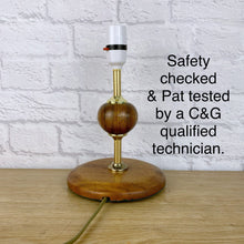Load image into Gallery viewer, Mid Century Modern Lamp, Mid Century Modern Decor, Small Teak Wood Table Lamp, Mid Century Modern Light, Vintage Lamp, Vintage Decor, MCM.