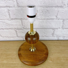 Load image into Gallery viewer, Mid Century Modern Lamp, Mid Century Modern Decor, Small Teak Wood Table Lamp, Mid Century Modern Light, Vintage Lamp, Vintage Decor, MCM.
