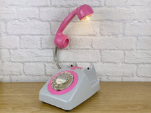 Load image into Gallery viewer, Pink Office Decor, Pink Desk Lamp, Pink Lamp, Grey Office Lamp, Home Office Decor, Quirky Gifts, Retro Lamp, Working From Home, Girly Gift