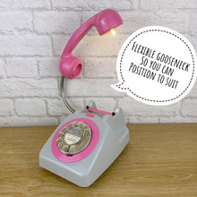 Load image into Gallery viewer, Pink Office Decor, Pink Desk Lamp, Pink Lamp, Grey Office Lamp, Home Office Decor, Quirky Gifts, Retro Lamp, Working From Home, Girly Gift