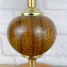 Load image into Gallery viewer, Mid Century Modern Lamp, Mid Century Modern Decor, Small Teak Wood Table Lamp, Mid Century Modern Light, Vintage Lamp, Vintage Decor, MCM.