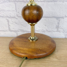 Load image into Gallery viewer, Mid Century Modern Lamp, Mid Century Modern Decor, Small Teak Wood Table Lamp, Mid Century Modern Light, Vintage Lamp, Vintage Decor, MCM.