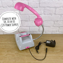 Load image into Gallery viewer, Pink Office Decor, Pink Desk Lamp, Pink Lamp, Grey Office Lamp, Home Office Decor, Quirky Gifts, Retro Lamp, Working From Home, Girly Gift