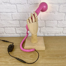 Load image into Gallery viewer, Girly Gift, Pink Gift, Quirky Gift, Pink Lamp, Girly Pink Home Office Decor, Hand Lamp, Desk Lamp, Retro Lamp, Unique Gifts, Telephone Lamp