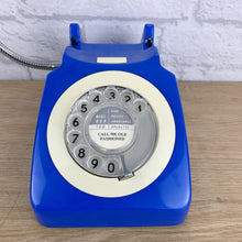 Load image into Gallery viewer, Blue Lamp, Blue Desk Lamp, Royal Blue Decor, Quirky Home Decor, Retro Lamp, Office Lighting, Quirky Gift, Blue Bedside Lamp, Telephone Lamp
