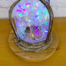 Load image into Gallery viewer, Rustic Lantern, Rustic Decor, Metal Lantern, Lantern Lamp, Colourful Lights, Rustic Lamp, Quirky Decor, Quirky Gift, Multicoloured Lantern