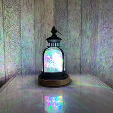 Load image into Gallery viewer, Rustic Lantern, Rustic Decor, Metal Lantern, Lantern Lamp, Colourful Lights, Rustic Lamp, Quirky Decor, Quirky Gift, Multicoloured Lantern
