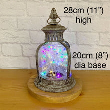 Load image into Gallery viewer, Rustic Lantern, Rustic Decor, Metal Lantern, Lantern Lamp, Colourful Lights, Rustic Lamp, Quirky Decor, Quirky Gift, Multicoloured Lantern