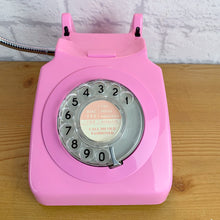 Load image into Gallery viewer, Pink Light, Pink Desk Light, Pink Lamp, Pink Bedside Light, Girly Gift, Pink Office Decor, Quirky Gifts, Telephone Lamp, Girly Bedroom Decor