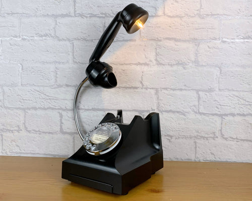Mid Century Desk Lamp, Mid Century Lamp, Mid Century Decor, Retro Lamp, Desk Lighting, Bakelite Telephone Lamp, Retro Gifts, Office Lighting