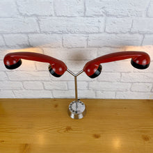 Load image into Gallery viewer, Quirky Desk Lamp, Fun Desk Lamp, Quirky Gift, Desk Lighting, Mancave Lamp, Retro Light, Home Office Gift, Quirky Decor Gift, Black Red Lamp
