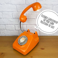 Load image into Gallery viewer, Orange Light, Orange Desk Lamp, Orange Retro Decor, Retro Light, Quirky Gifts, Gifts For Couple, Retro Lamp, Desk Lamp, Quirky Home Decor