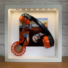 Load image into Gallery viewer, Surreal Wall Art, Surreal Decor, Surreal Gift, illuminated Wall Art, 3D Box Frame, Telephone Art, Quirky Wall Art, Persistence Of Memory.

