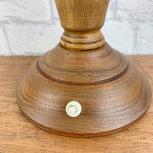 Load image into Gallery viewer, Table Lamp Wood, Vintage Wood Lamp, Wood Lamp, Wood Light, Vintage Home Decor, 1940s Antique, Cottagecore, British Vintage, English Antique