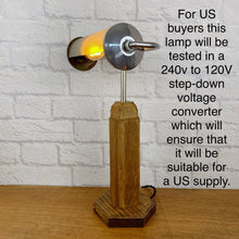 Load image into Gallery viewer, Vintage Wood Bankers Style Desk Lamp.