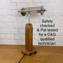 Load image into Gallery viewer, Vintage Wood Bankers Style Desk Lamp.
