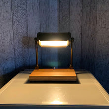 Load image into Gallery viewer, Industrial Desk Lamp, Vintage Desk Lamp, Industrial Lamp, Brass Desk Lamp, Brass Bankers Lamp, Industrial Office Decor, Home Office Worker.