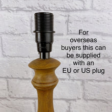 Load image into Gallery viewer, Table Lamp Wood, Vintage Wood Lamp, Wood Lamp, Wood Light, Vintage Home Decor, 1940s Antique, Cottagecore, British Vintage, English Antique