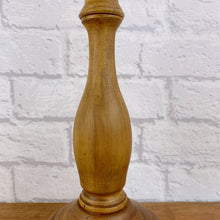 Load image into Gallery viewer, Table Lamp Wood, Vintage Wood Lamp, Wood Lamp, Wood Light, Vintage Home Decor, 1940s Antique, Cottagecore, British Vintage, English Antique