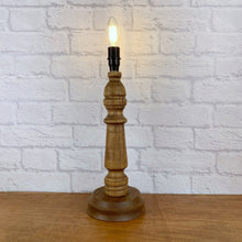 Load image into Gallery viewer, Wood Lamp, Vintage Wood Lamp, Wood Table Lamp, Wood Light, Vintage Home Decor, 1940s Antique, Cottagecore, British Vintage, English Antique