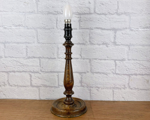 Vintage Wooden Lamp Base.
