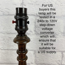 Load image into Gallery viewer, Vintage Wooden Lamp Base.