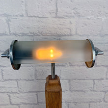 Load image into Gallery viewer, Vintage Wood Bankers Style Desk Lamp.