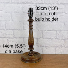 Load image into Gallery viewer, Vintage Wooden Lamp Base.