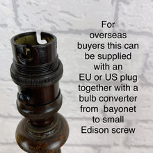 Load image into Gallery viewer, Vintage Wooden Lamp Base.